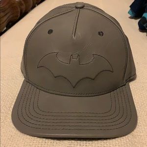 Batman grey leather SnapBack